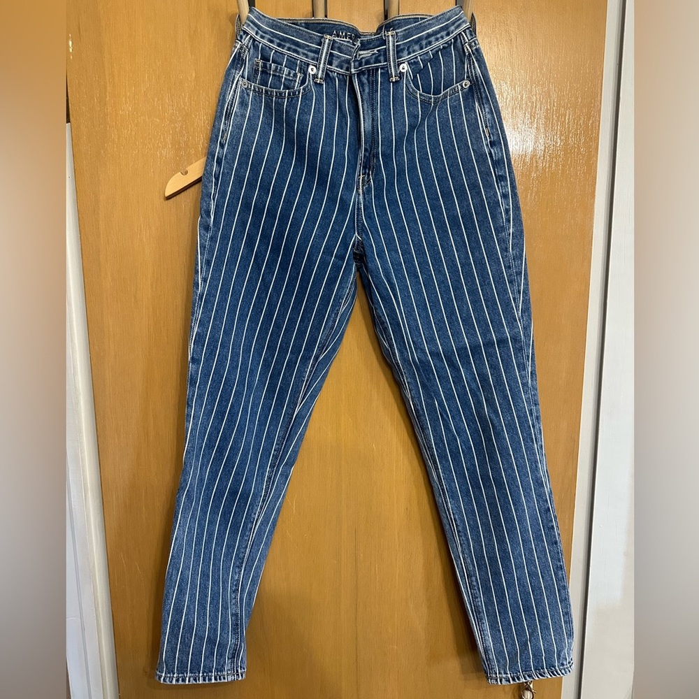 American Eagle Denim with White Stripes